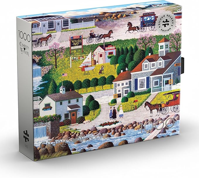 Buffalo Games – Charles Wysocki - Cricket Hawk Habor - Siver Select 1000 Piece Jigsaw Puzzle - Colorful Puzzles for Adults – Precision-Cut Pieces