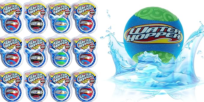 JA-RU Pro Hopper Skip Water Bouncing Ball Professional Fidget Skip Ball Pool Bounce Balls Toys. Skipping Beach Ball. Outdoor Game Party Favor Pool Toy for Kids and Adults 880