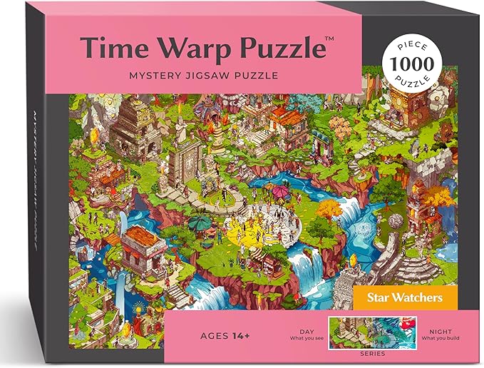 Time Warp Puzzle Series 1 – Day to Night Hidden Scene | 1000 Piece Jigsaw Puzzle for Adults | Discover a Story That Transforms as You Build | Giftable Magic Puzzle Art (Starwatchers)