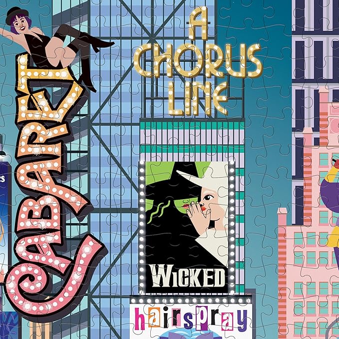 Ridley's: 50 Must-See Musicals Bucket List 1000-Piece Puzzle|Unique Graphics of Popular Broadway Musicals in New York City|Room Décor After Completion|Great Gift for Musical Lovers