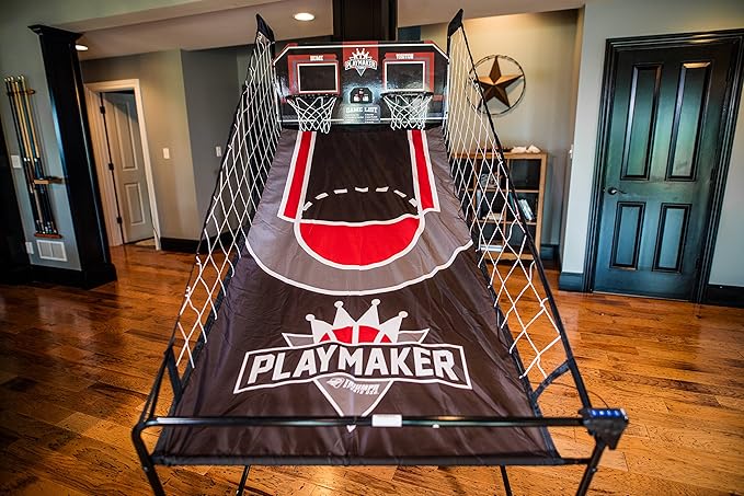 Triumph Playmaker Shootout Basketball Arcade Game – Electronic Scorer, LED Display, 8 Game Modes, 4 Balls, Pump & Quick Connect Frame – Fast-Paced Indoor Fun for Kids, Teens & Family Game Nights
