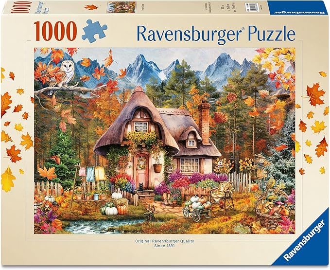 Ravensburger Pumpkin Cottage 1000 Piece Jigsaw Puzzle | Premium Quality Made in Europe | FSC Certified Materials