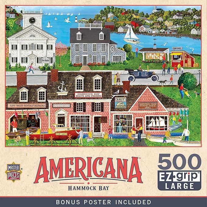MasterPieces Hammock Bay Jigsaw Puzzle - 500 Piece EZ Grip, Adult Puzzle - for Adults