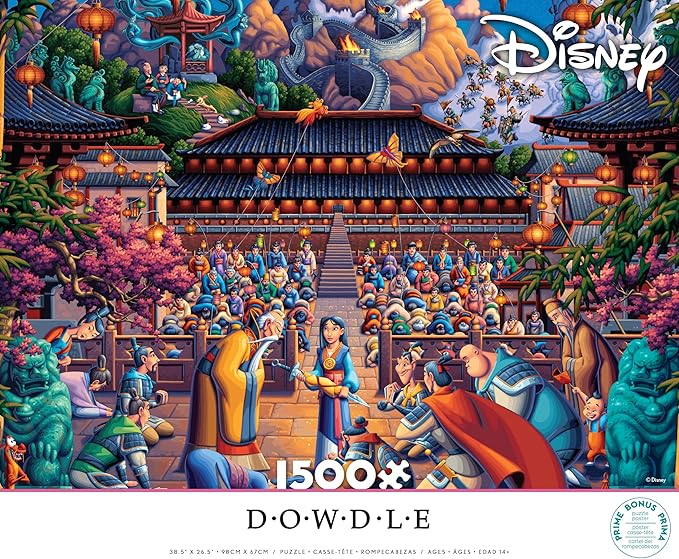 Ceaco - Disney - Dowdle - Mickey and Friends Exploring the Jungle - 1500 Piece Puzzle for Adults - Challenging and Perfect for Game Nights - Finished Puzzle Size 38.5 x 26.5