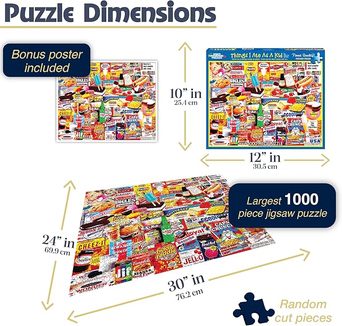 White Mountain Puzzles Things I Ate As A Kid Collage Puzzle - 1000 Piece Jigsaw Puzzle