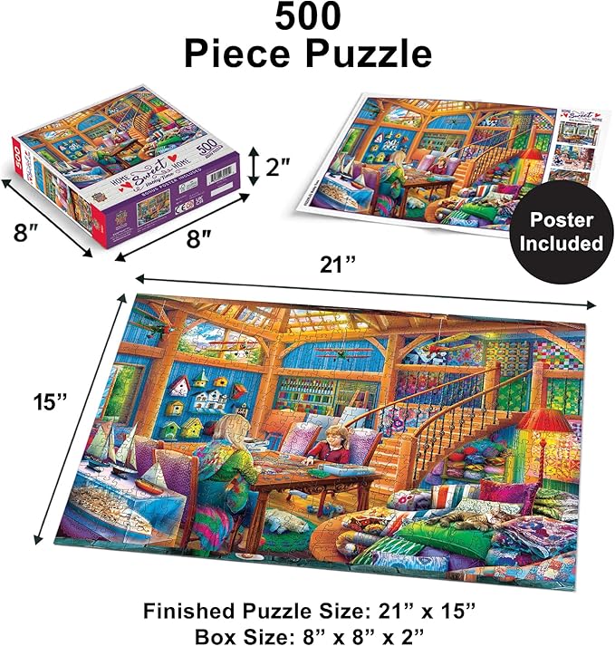 Masterpieces 550 Piece Jigsaw Puzzle for Adults, Family, Or Kids - Hobby Time - 18"x24"