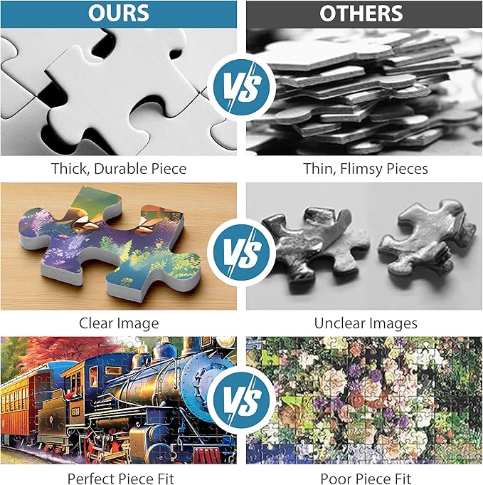 500 Piece Puzzles for Adults, Jigsaw Puzzles 500 Pieces, Dogs Puzzle 500 Pieces for Adults, Train Jigsaw Puzzle Funny Challenging, Great Gift for Family Friends, 21 x 15 in