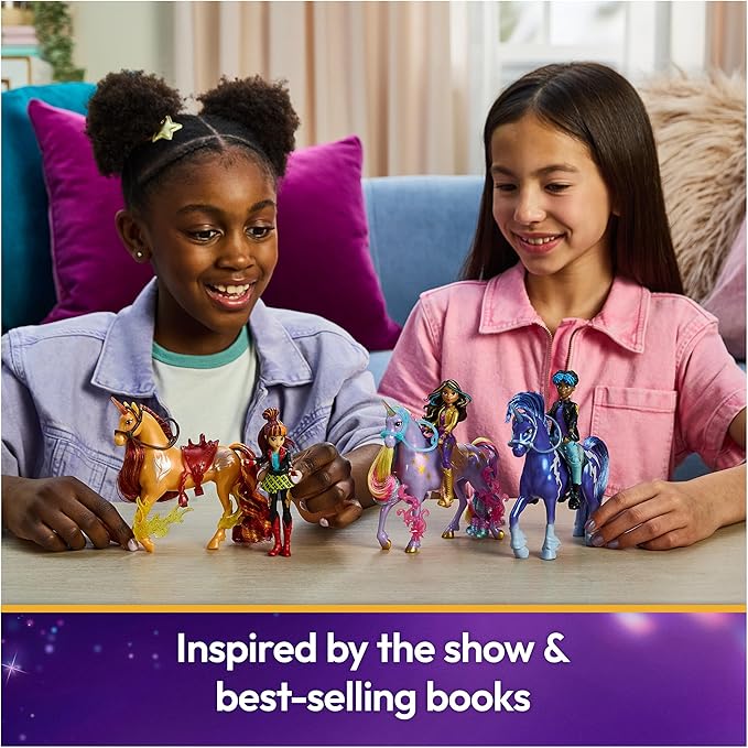 Unicorn Academy, Isabel & River Power of Friendship Set with Translucent Saddle & 2 Power Accessories, Dolls & Unicorn Toys for Girls Ages 4 and up