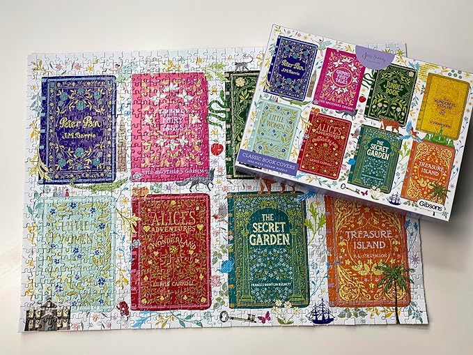 Gibsons Classic Book Covers 1000 Piece Jigsaw Puzzle - Classic Literature Artwork - Made in America Sustainable Jigsaw Puzzle for Adults & Teens - Great Gift