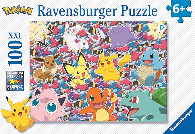 Ravensburger Pokemon Jigsaw Puzzles for Kids Age 6 Years Up - XXL 100 Pieces - Pikachu Toys
