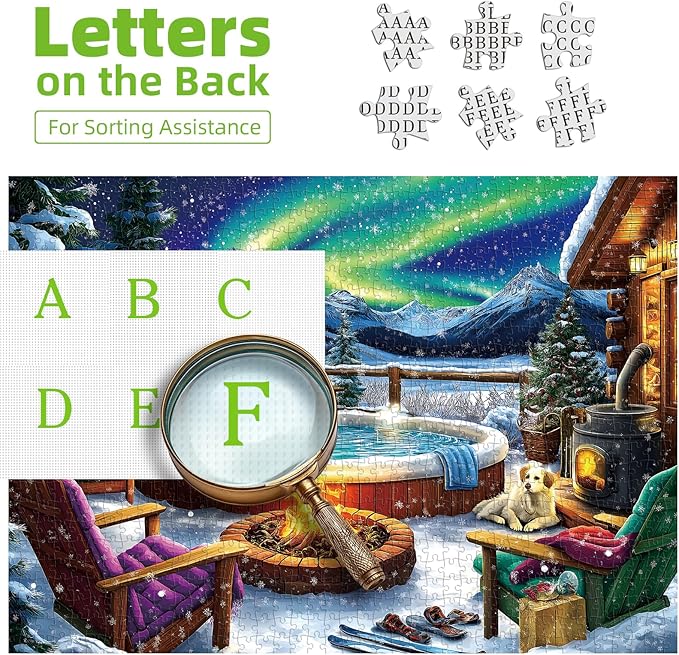 MINIWAN Northern Lights Puzzle - 500 Piece Jigsaw Puzzles for Adults Vivid Imagery Impossible Hard Difficult Challenging Puzzle, Unique Ideal for Relaxation and Family Fun