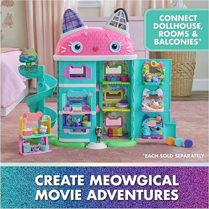DreamWorks GABBY'S Dollhouse The Movie, Mercat's Aquarium Balcony, with Toy Figure & Dollhouse Accessories, Kids Toys for Girls & Boys Ages 3 and Up
