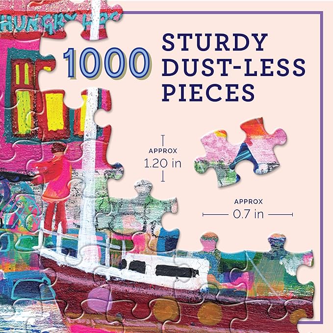 eeBoo 1000 Piece Puzzle - Scottish Isle Jigsaw Puzzle for Adults, Square 23" x 23" Made with Recycled Board & Vegetable-Based Ink
