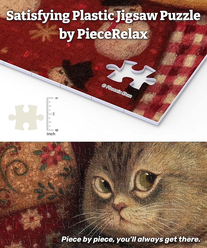 PieceRelax PieceClicks Plastic Jigsaw Puzzle for Adults 1000 Pieces - Phoenix Chan - are You Looking At Me? - 25.2 X 18.9 Inches, Most Satisfying Table Games, No Glue Needed [U1034]