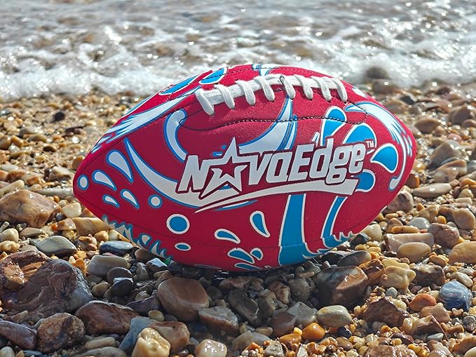 Hydro Water Football - 10.4-Inch Neoprene Pool Football for All Ages | for Water Play in Pool, Lake & Beach | Secure-Grip with Real Laces | Includes Pump | Choose 1 or 2 Ball Pack