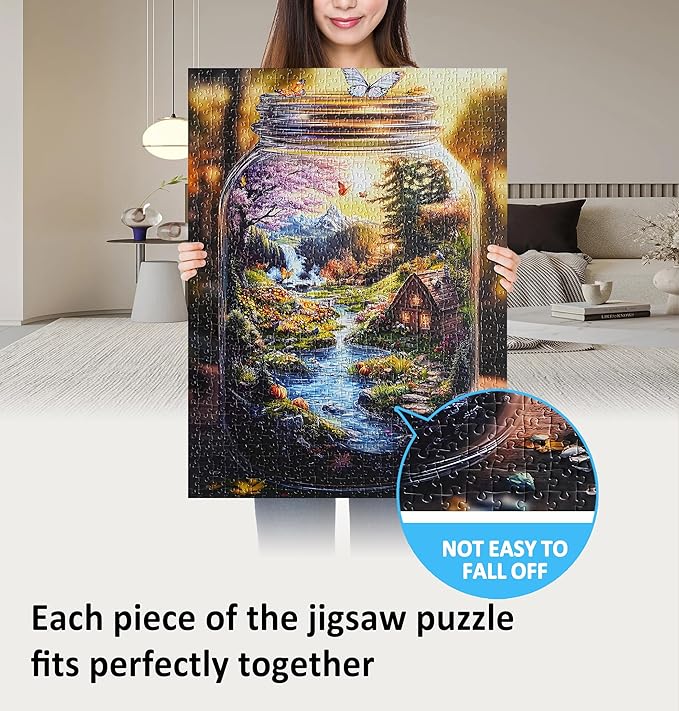 Jigsaw Puzzles for Adults 1000 Pieces Impossible Hard Difficult Challenging Puzzles for Adults 1000pc Puzzles World in Bottle Nature's Dream Jigsaw Puzzle 1000 Pieces 28 x 20 inch