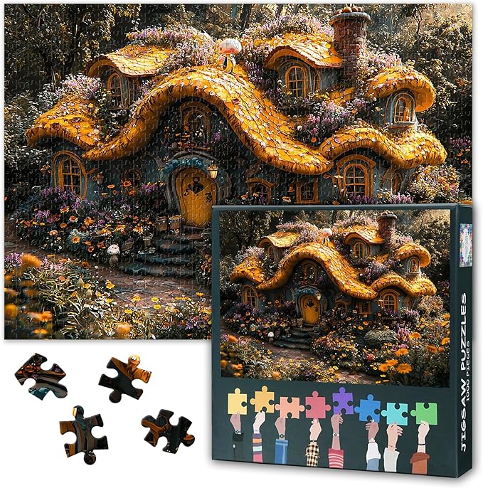 Blossoms Puzzles for Adults 1000 Pieces, Japanese Springtime Jigsaw Puzzles, Adult Puzzle for Adults, Educational Fun Games or Toys for Elders Friends 20X27 INCH