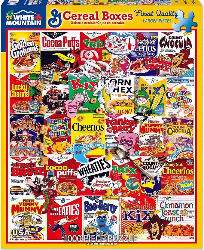 White Mountain Puzzles Cereal Boxes - 1000 Piece Jigsaw Puzzle