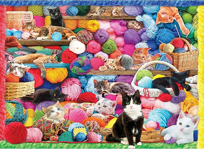 RoseArt - Kodak Premium - Cats and Yarn - 1500 Piece Jigsaw Puzzle for Adults