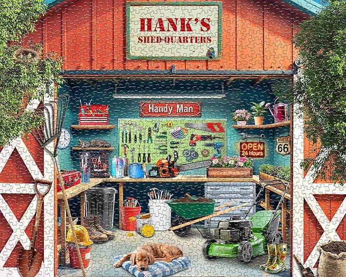 Springbok Shed-Quarters 1000 Piece Jigsaw Puzzle for Adults - Garden Shed - Unique Cut Pieces - Made in USA