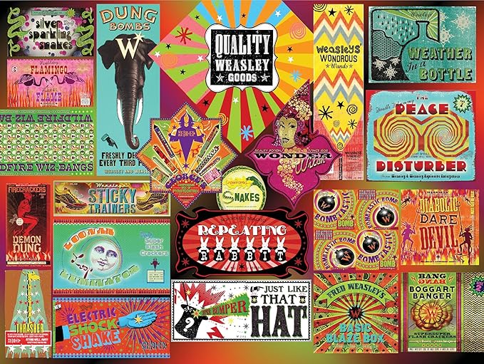 New York Puzzle Company - Harry Potter Weasleys' Wizard Wheezes - 1000 Piece Jigsaw Puzzle for Family Game Nights