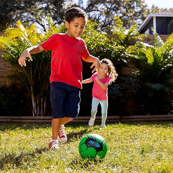 NERF Kids Foam Mini Soccer Ball - Proshot Youth Soft Mini Foam Soccer Ball - 7" Inch NERF Indoor + Outdoor for Kids