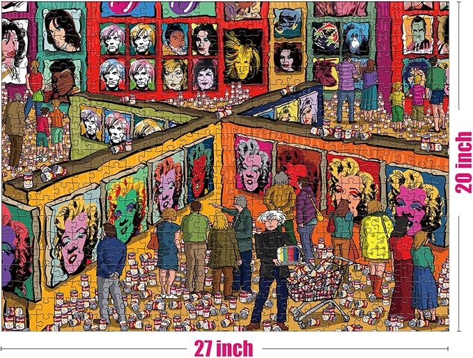 Antelope - 500 Piece Large Format Jigsaw Puzzle for Adults, Andy Warhol Jigsaw Puzzles, Large Pieces, No Dust Puzzles for Senior Citizen, 500 PC, Non-Glare Finish, Interlock Smoothly