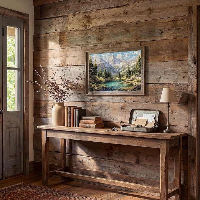Puzzles for Adults 1000 Pieces, National Park Nature Snow Mountain Lake Forest, 1000 Piece Puzzle for Adults Seniors, Hard Jigsaw Puzzles with Letters on Back, 1:1 Poster