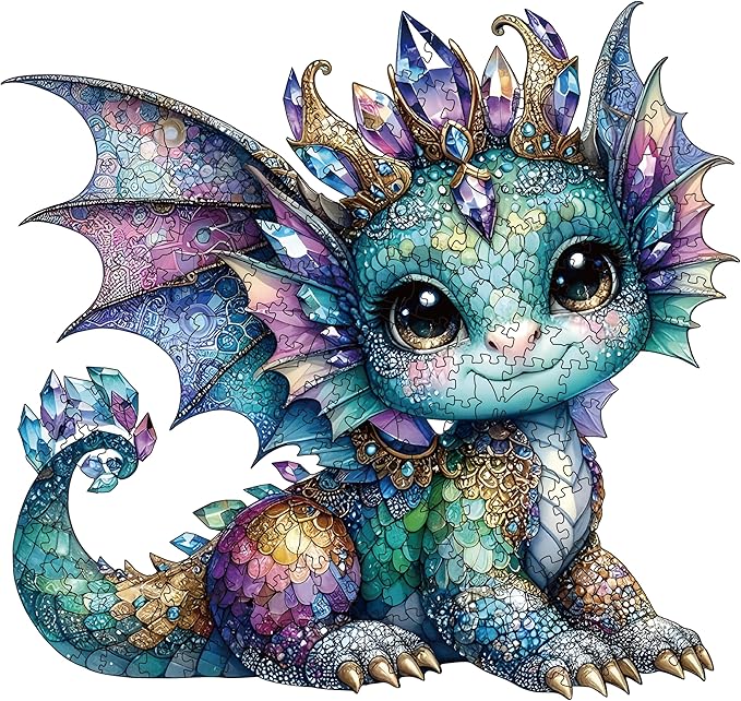 Wooden Puzzles for Adults, Dragon Wooden Puzzles 200 Pieces, Irregular Animals Fun Puzzles for Adults