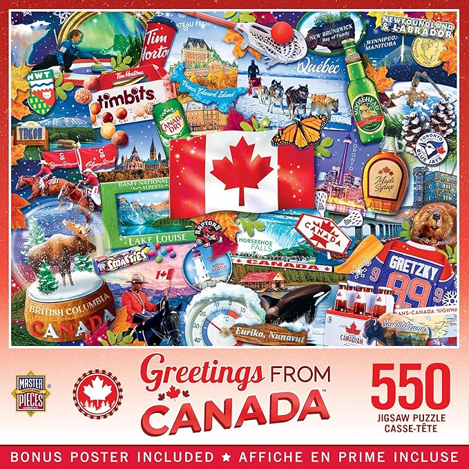 MasterPieces 550 Piece Jigsaw Puzzle for Adults and Family - Greetings from Canada - 18"x24"