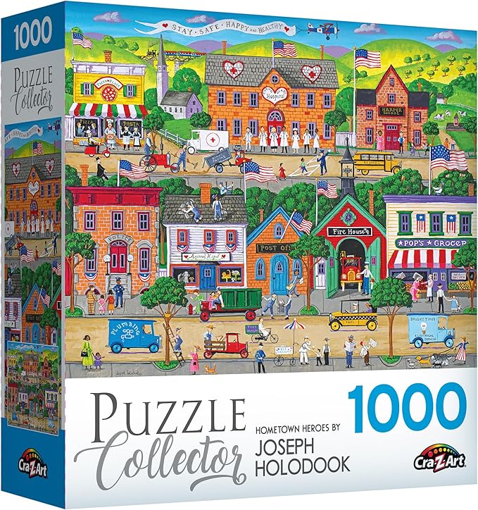 RoseArt - Puzzle Collector - Hometown Heroes - 1000 Piece Jigsaw Puzzle for Adults
