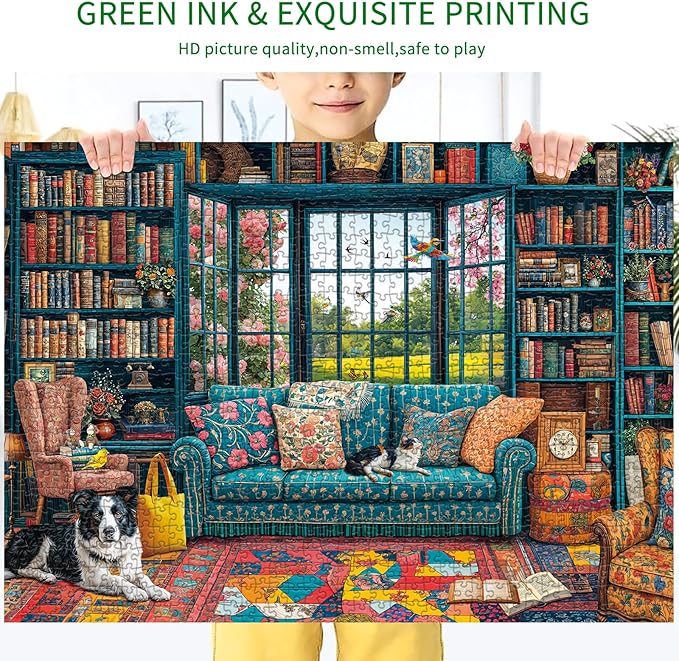 Jigsaw Puzzles for Adults 1000 Pieces, Interlock Perfectly No Dust, Impossible Difficult Hard Fun 1000 Piece Jigsaw Puzzles for Adults-1:1 Poster-Cozy Study