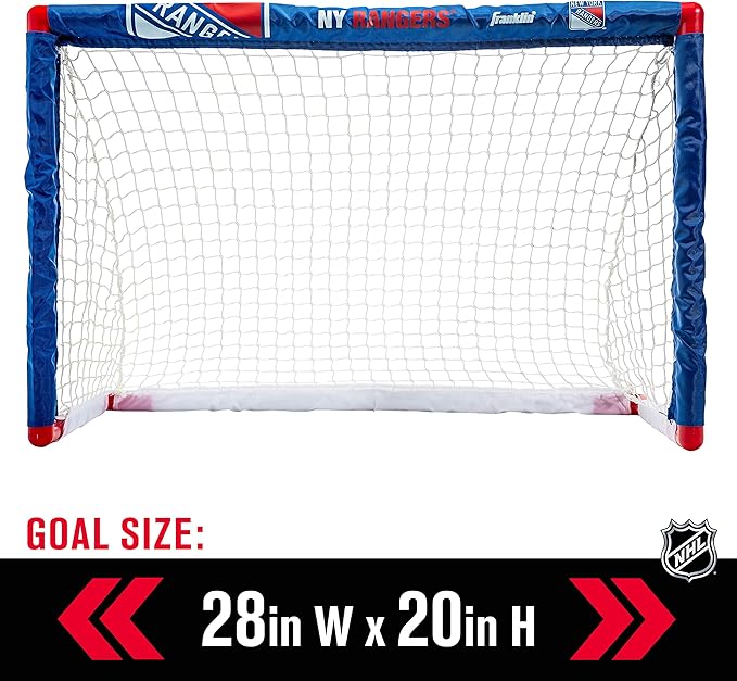 Franklin Sports NHL Mini Hockey Set - Kids Indoor Knee Hockey Goal, Ball, + 2 Stick Combo - Youth Team Indoor Toy Set - Official - Ages 3+