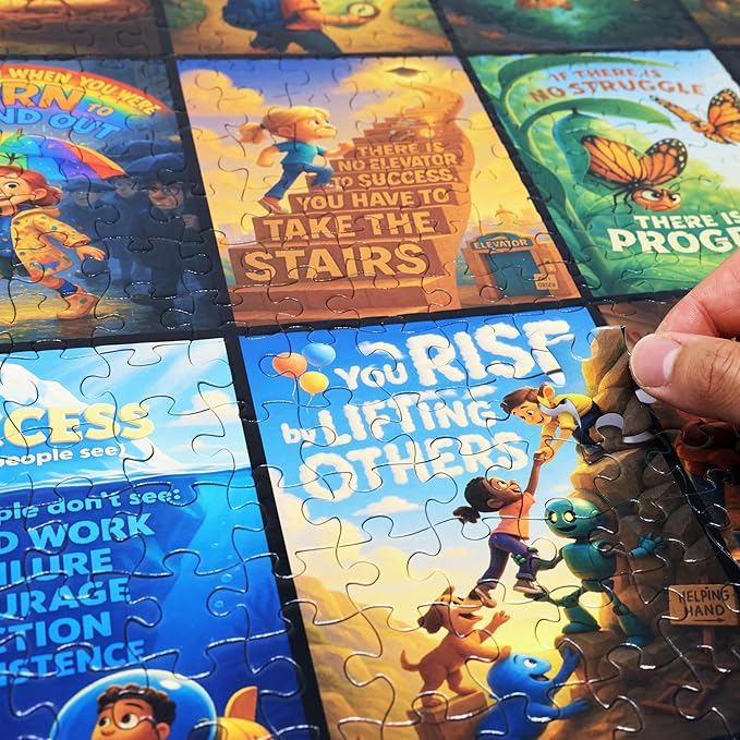Think2Master Motivational & Inspirational Collage 500 Pieces Very Large Pieces Jigsaw Puzzle: 13+, Teens, Adults & Seniors. Fosters Growth Mindset - Vibrant Wall Art. Great Gift. Size: 26.8” X 18.9”
