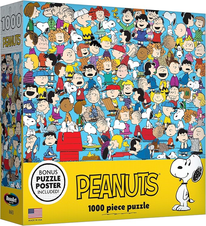 RoseArt - Peanuts - Cast of Characters - 1000 Piece Jigsaw Puzzle for Adults