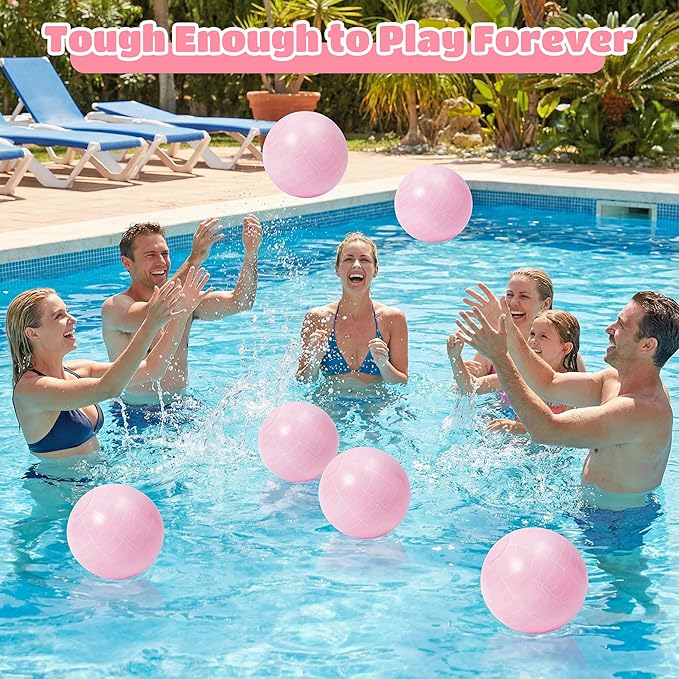 12 Pack Beach Ball Set, Reusable Colorful Inflatable Ball with Vacuum Storage Bag for Pool Party, Beach Games
