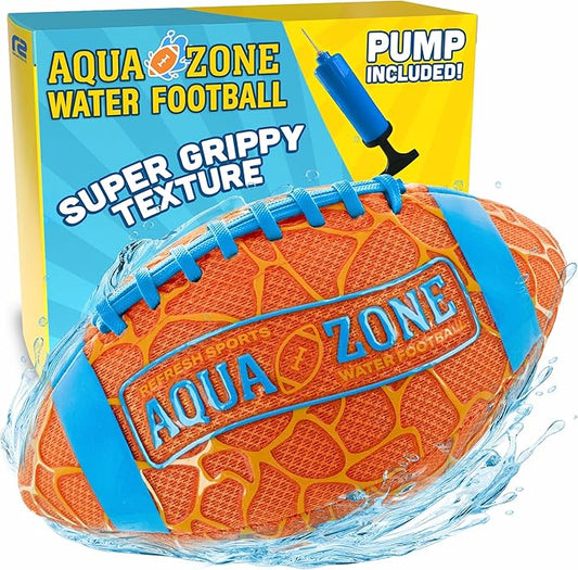 Water Football for Pool & Beach - Best Pool Toys for Kids All Ages - Easy Grip & Soft to Catch Footballs - Fun Outdoor Games Sports Toy - Easter Gifts for Boys 5 6 7 8 9 10 11 12 + Year Old Boy & Girl