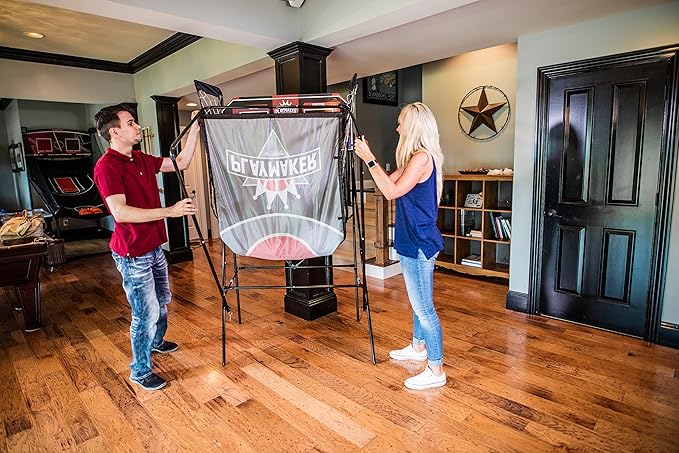 Triumph Playmaker Shootout Basketball Arcade Game – Electronic Scorer, LED Display, 8 Game Modes, 4 Balls, Pump & Quick Connect Frame – Fast-Paced Indoor Fun for Kids, Teens & Family Game Nights
