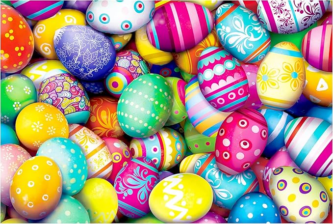 JOYIN 300 Large Piece Jigsaw Puzzle (21.25 x 15 inches) Eggcellent for Easter Party Favors Plush Easter Basket for Baby, Toddler & Kids of All Ages
