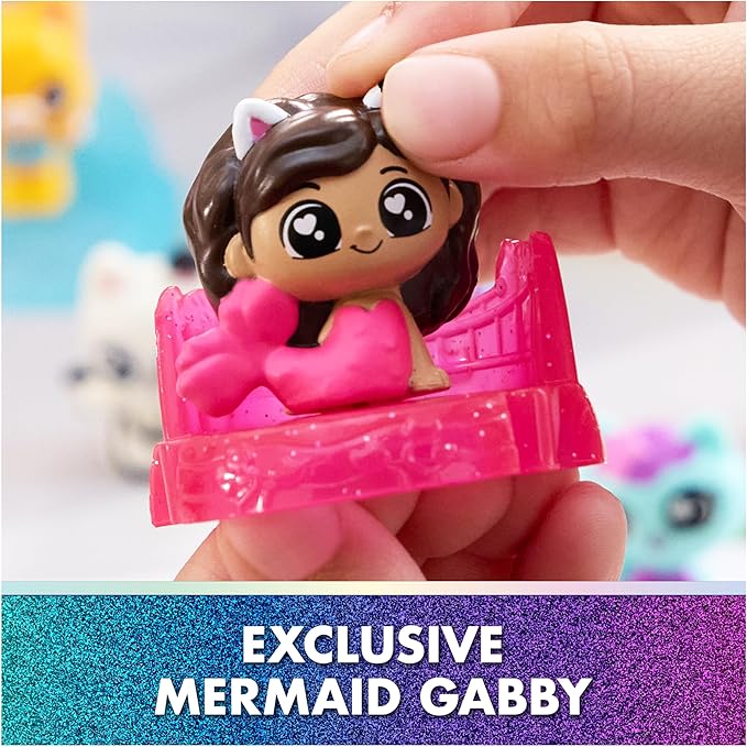 Gabby's Dollhouse: The Movie, 15-Piece Mini Movie Figures Set with 12 Figurines & 3 Themed Display Bases, Kids Toys for Girls & Boys Ages 3 and Up