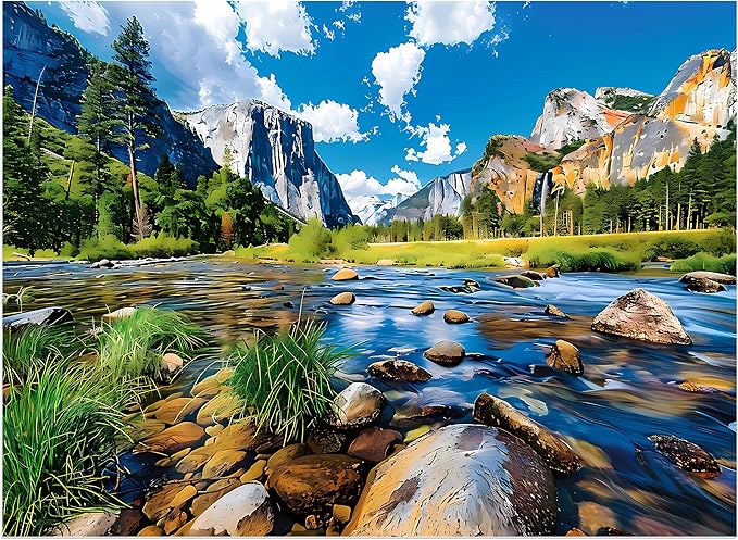 Nature Puzzle for Adult 500 Piece Puzzle Mountain Lake Landscape Puzzles Scenery, Jigsaw Puzzles Scenic, Art Home Decor DIY Funny Challenging Game Toy for Mom, Wife, Friend