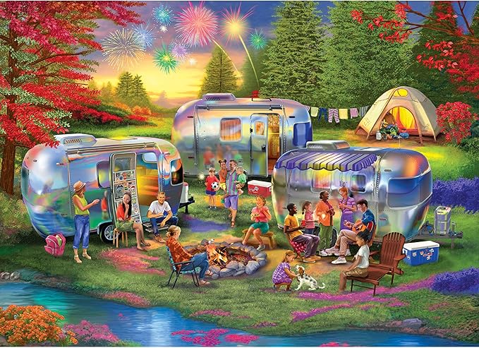 RoseArt - Kodak Premium - Shiny Happy Campers - 1000 Piece Jigsaw Puzzle for Adults