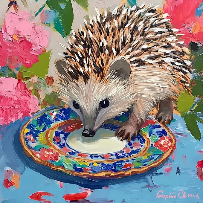 Springbok Little Explorer 500 Piece Jigsaw Puzzle for Adults and Family - Cute Hedgehog - Unique Cut Pieces