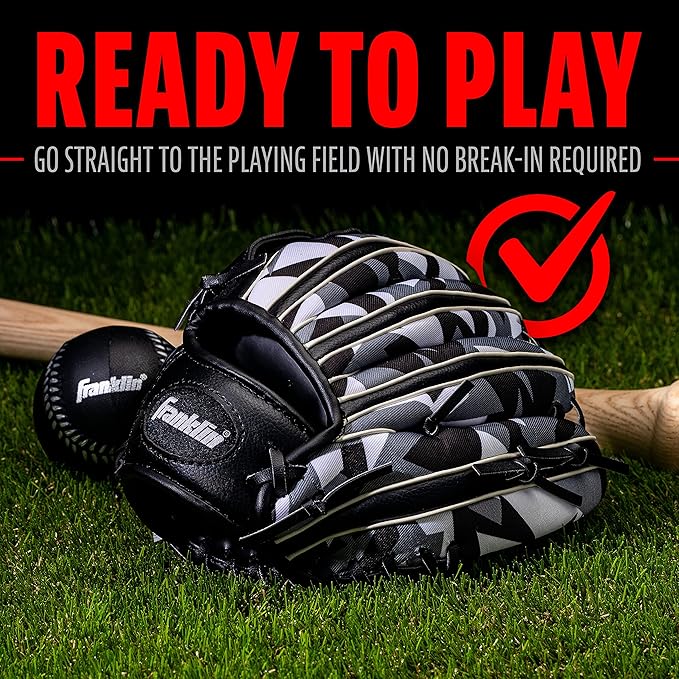 Franklin Sports Kids Baseball Gloves - RTP Youth Teeball Glove + Ball Set - Boys + Girls Teeball Mitt - Kids + Toddlers - 9.5"