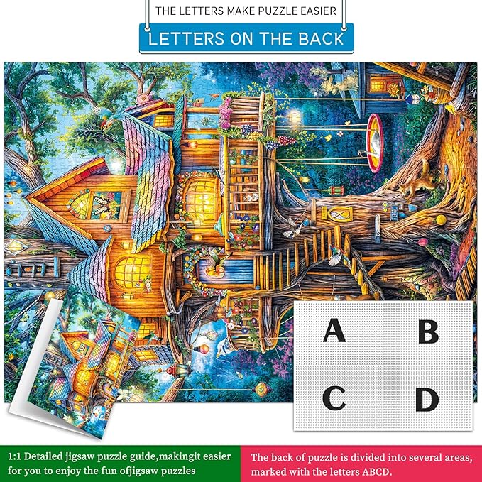 Jigsaw Puzzles for Adults 1000 Pieces, Interlock Perfectly No Dust, Impossible Difficult Hard Fun 1000 Piece Jigsaw Puzzles for Adults-1:1 Poster-Elf Tree