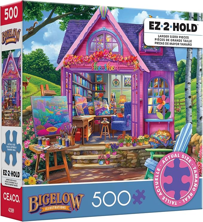 Ceaco - 500 Piece Jigsaw Puzzle - : She Shed Studio (Chris Bigelow)