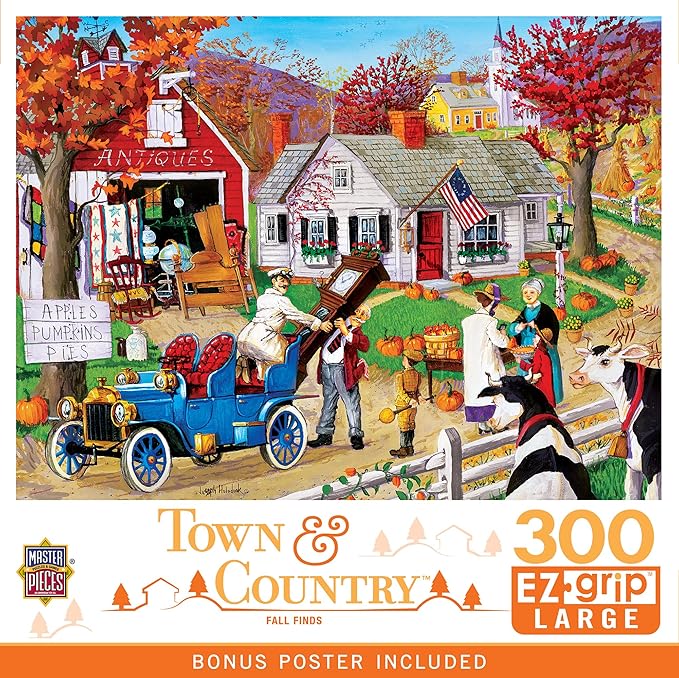 MasterPieces 300 Piece EZ Grip Jigsaw Puzzle - Fall Finds - 18"x24"