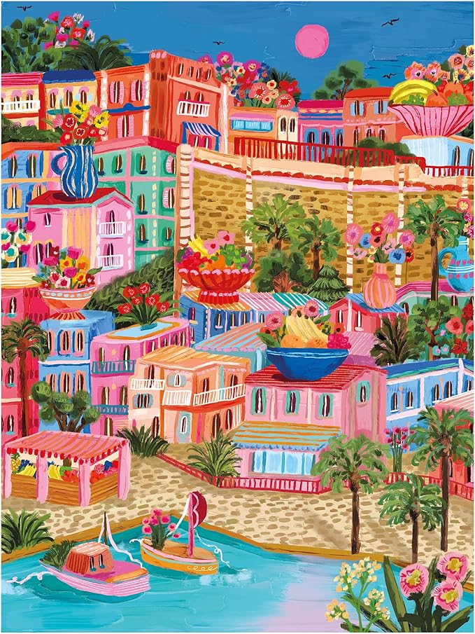 RoseArt - Millie Illustrates - Marseille France - 300 Piece Jigsaw Puzzle, Colorful Modern Travel Art Illustrated Puzzles for Adults