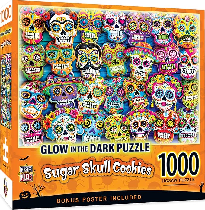 MasterPieces 1000 Piece Halloween Jigsaw Puzzle - Sugar Skull Cookies - 19.25"x26.75"