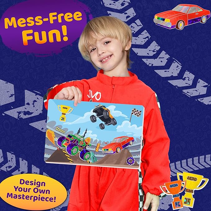stargo 2 Pack – Foil Art Kit for Kids, Fun Craft Set with Stickers & Foil Sheets – Creative Arts & Crafts Activities for Gifts, Birthday Party, Girls, Boys Ages 4-8, 4-6, 5 6 7 8